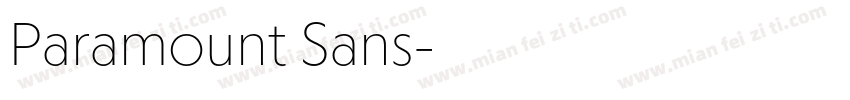 Paramount Sans字体转换